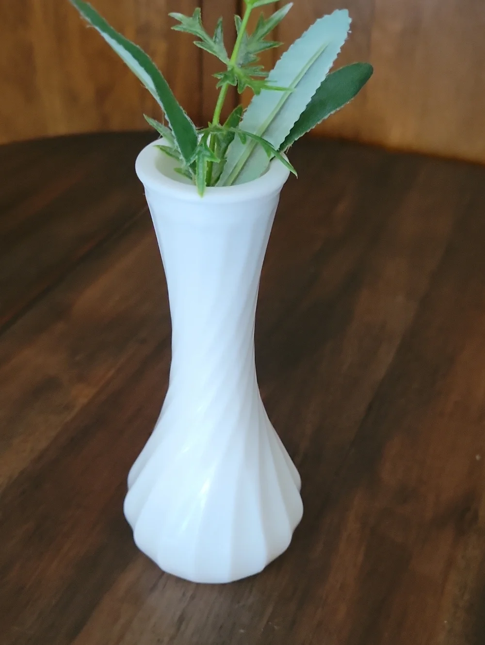 Hoosier Glass Vintage White Milk Glass Bud Vase
